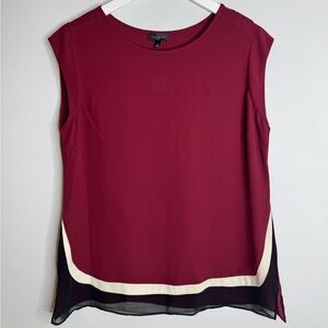 NWT | The Limited | Dressy Cap Sleeve Burgundy Top | Size Medium